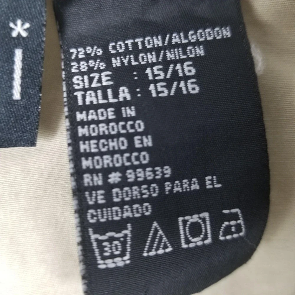Pellini Pants Boys 15/16 Beige Cargo Elastic Waist Nylon Blend Outdoor